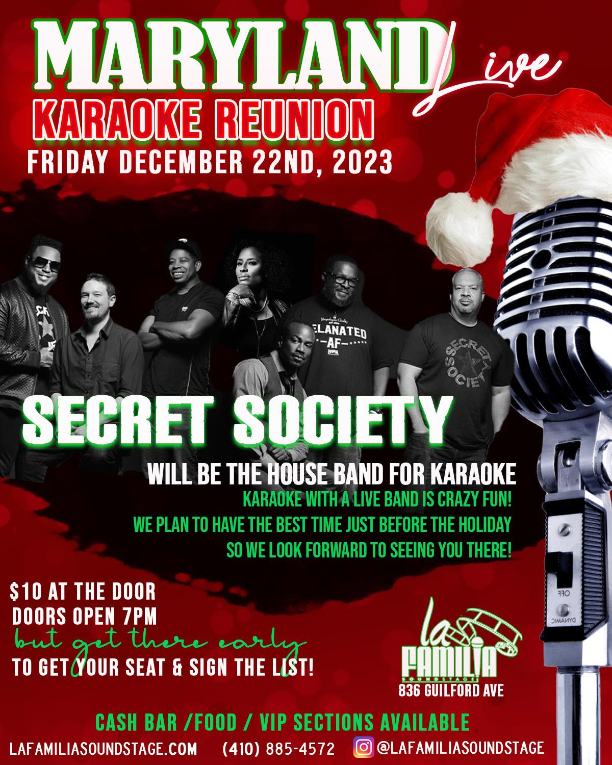 Karaoke Live Reunion at Maryland Live Casino flyer