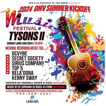 2024 DMV Summer Music Kickoff Tysons II flyer