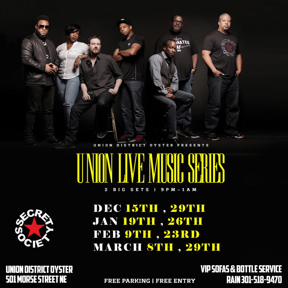 Union Oyster Bar Live Music Series flyer